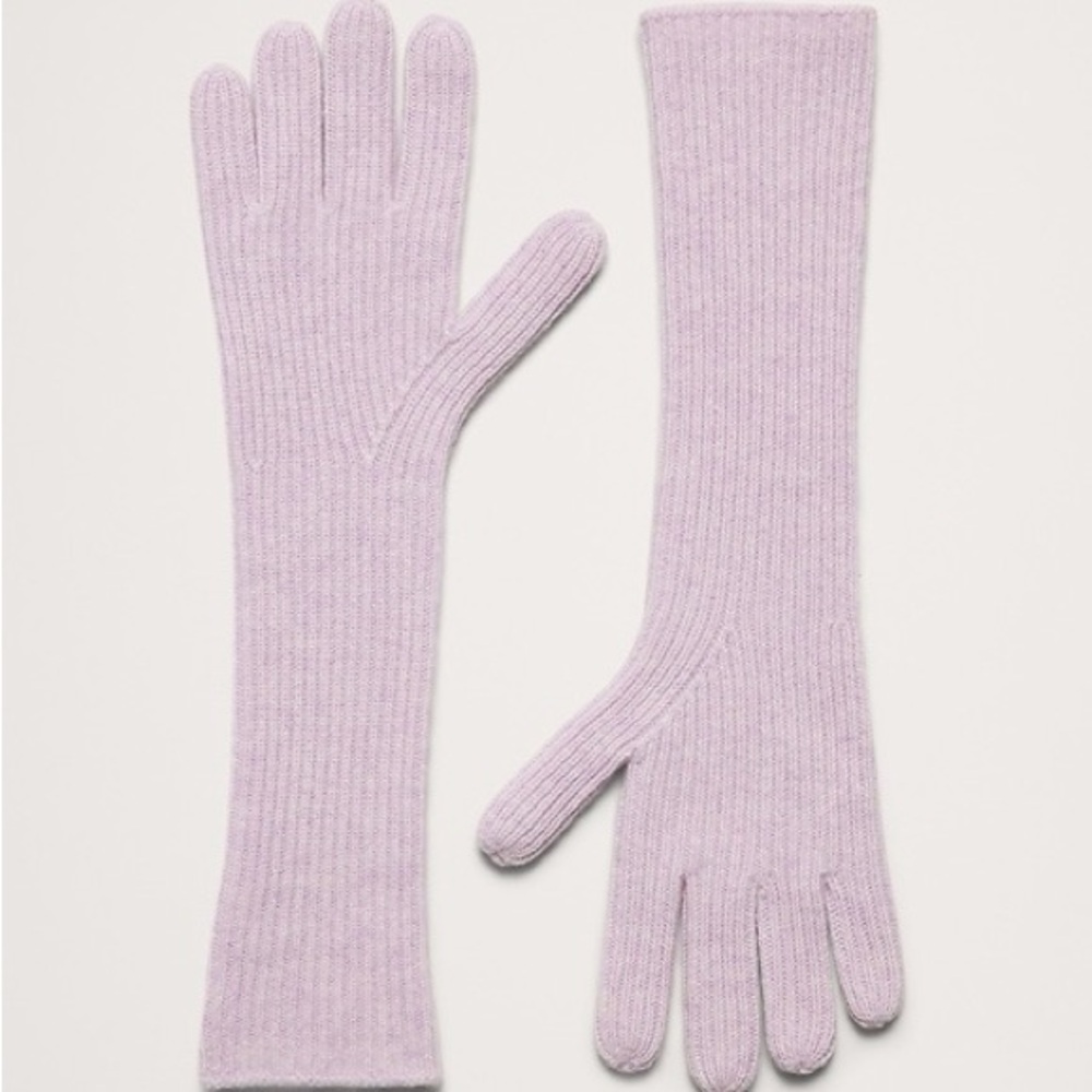 GAP Soft Cashmere Lilac Knit Gloves